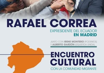 Guía| El ex presidente del Ecuador Rafael Correa visitará varias ciudades de España en una gira llena de conferencias magistrales