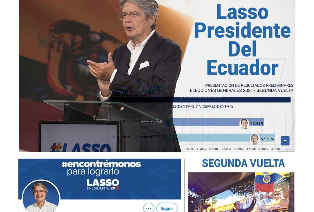 Guillermo Lasso gana las elecciones electorales en Ecuador