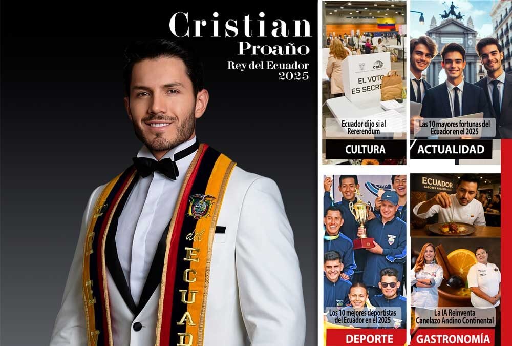 Portada de la revista Magazine Ecuador: El Rey del Ecuador 2025